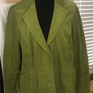 Lane Bryant green corduroy blazer jacket. Size 20.